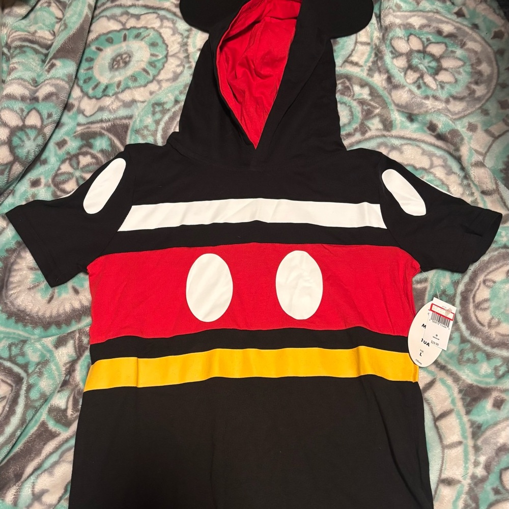 Disney Mickey Mouse Red and Black Kids Shirt. Multiple sizes available.